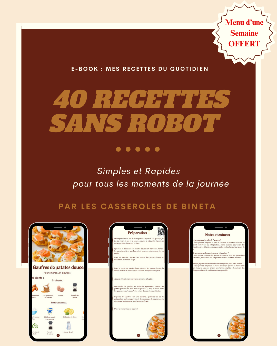 Mes recettes du quotidien SANS ROBOT