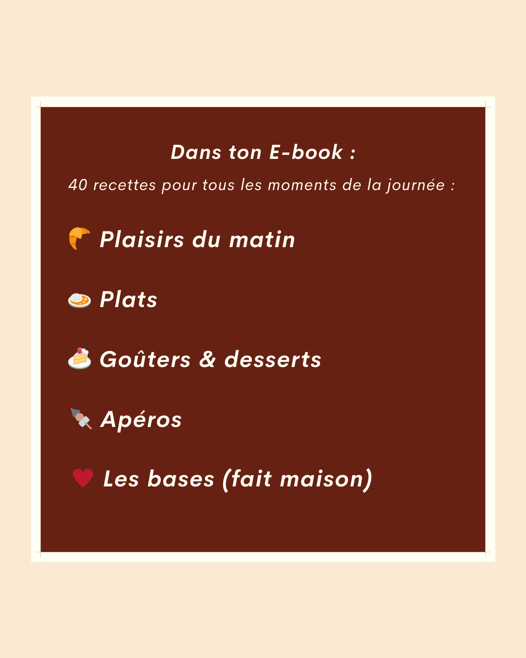 Mes recettes du quotidien SANS ROBOT